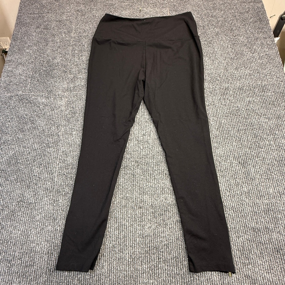 IMAN Global Chic Black Ankle Zip Womens Size 1X Long High Rise Stretch Pants - Picture 2 of 11